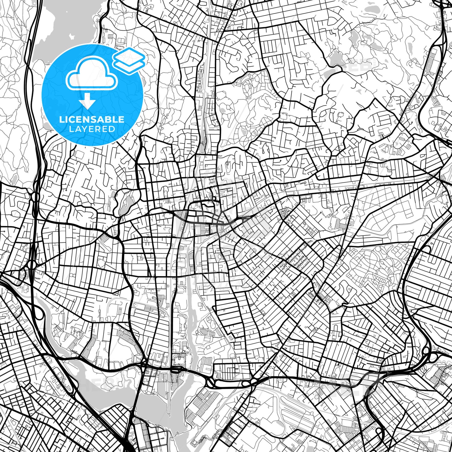 Layered PDF map of Malden, Massachusetts, United States