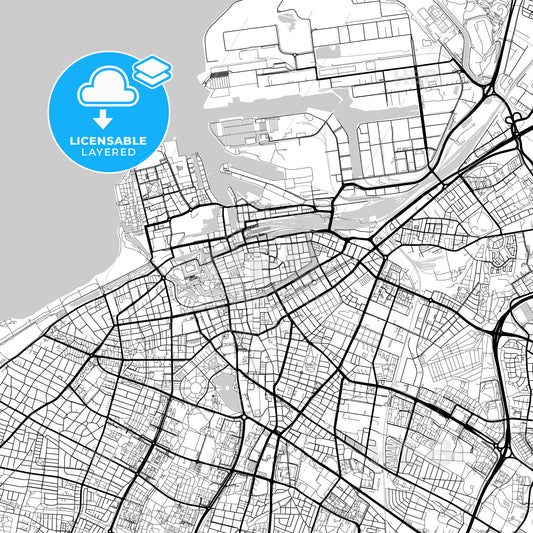 Layered PDF map of Malmö, Sweden
