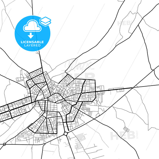 Layered PDF map of Manbij, Syria