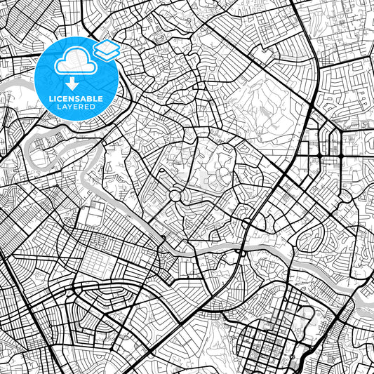 Layered PDF map of Mandaluyong, Philippines