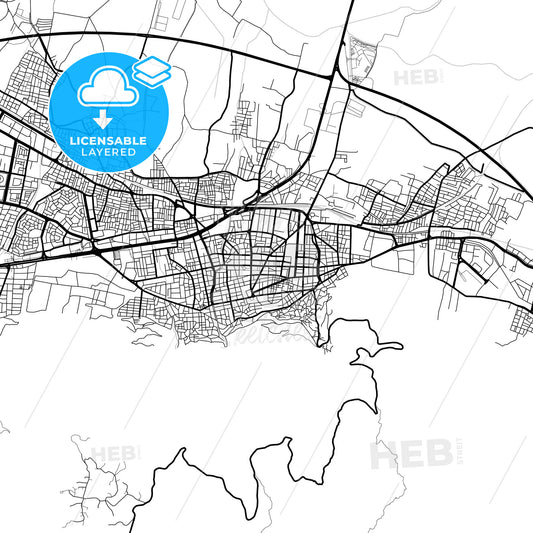 Layered PDF map of Manisa, Manisa, Turkey