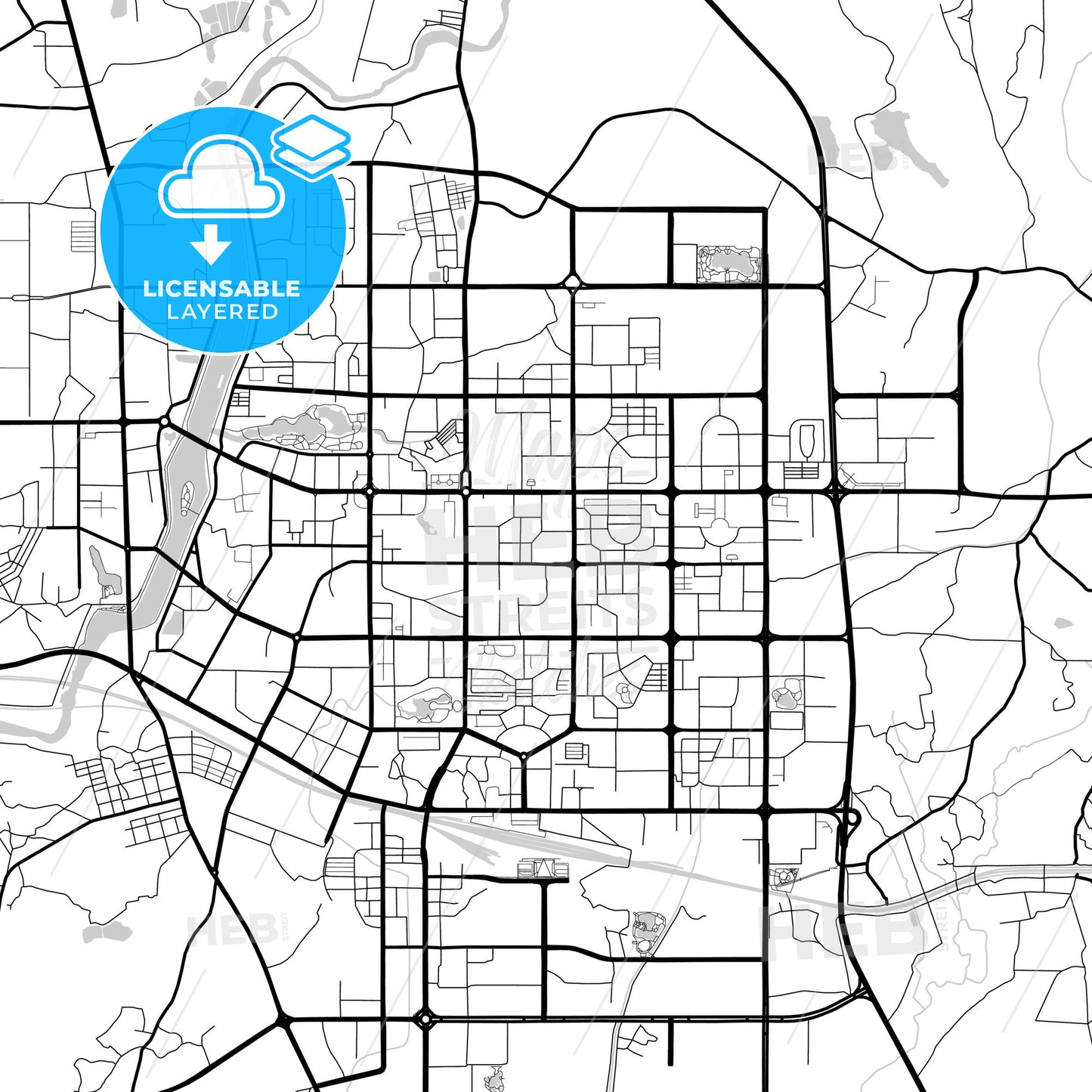 Layered PDF map of Maoming, Guangdong, China