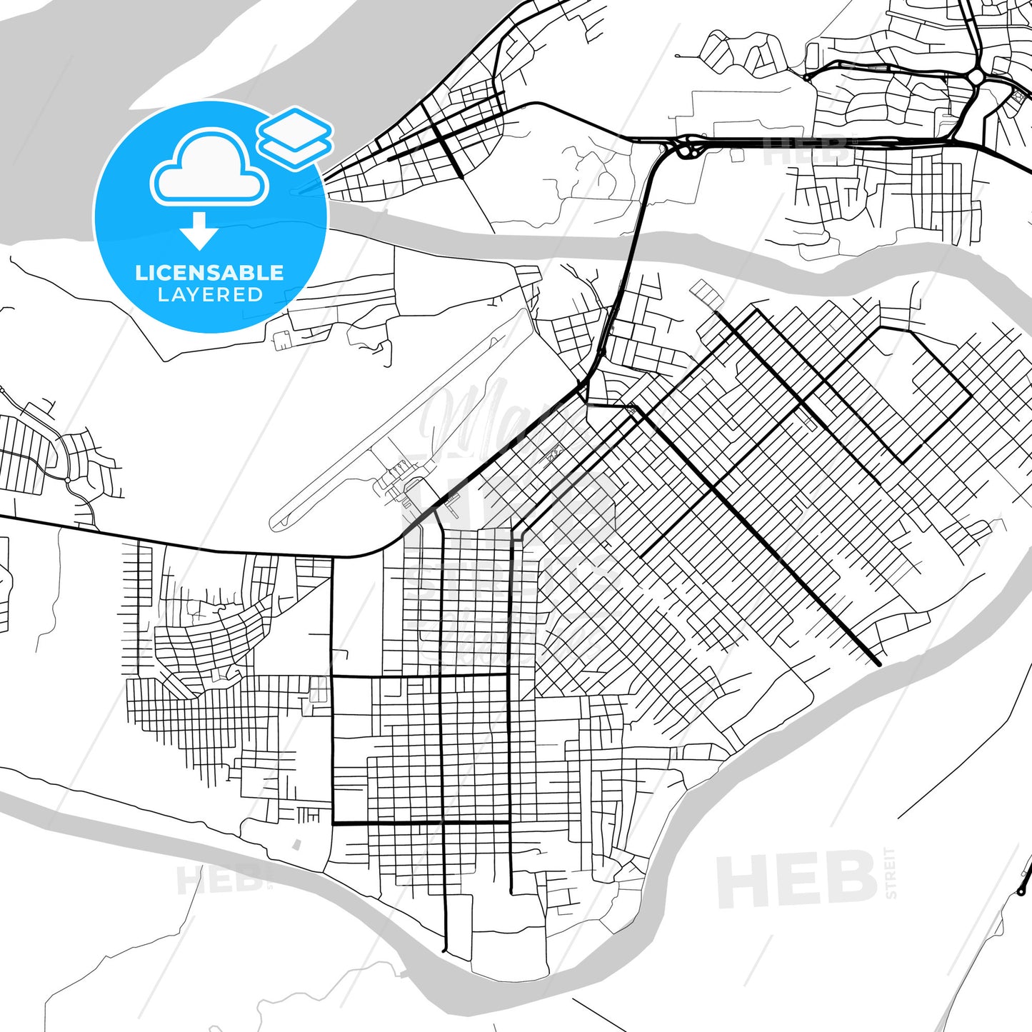 Layered PDF map of Maraba, Brazil