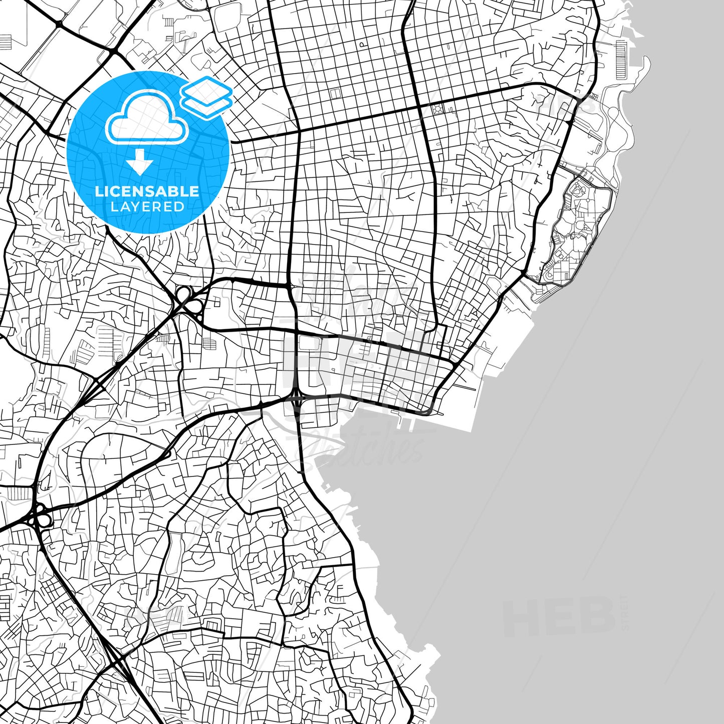 Layered PDF map of Maracaibo, Venezuela