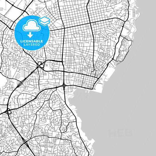 Layered PDF map of Maracaibo, Venezuela