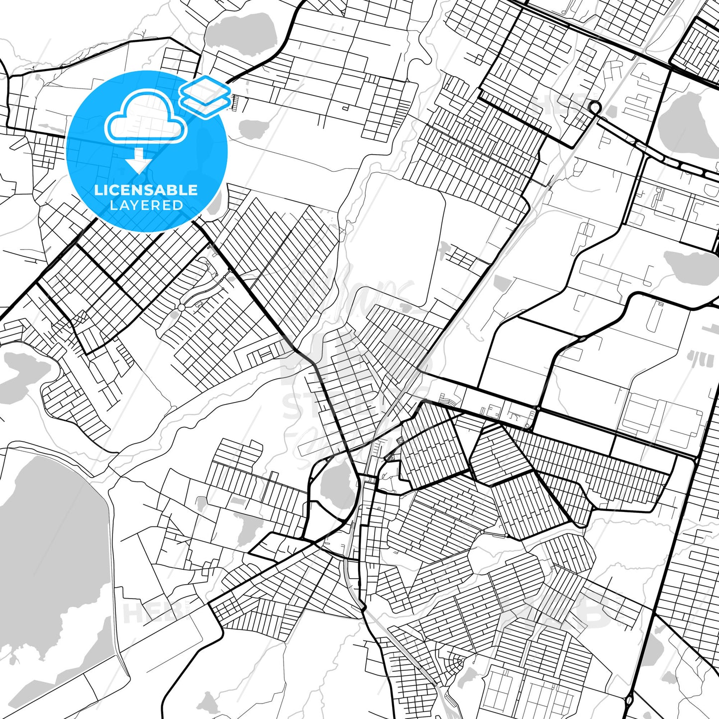 Layered PDF map of Maracanau, Brazil