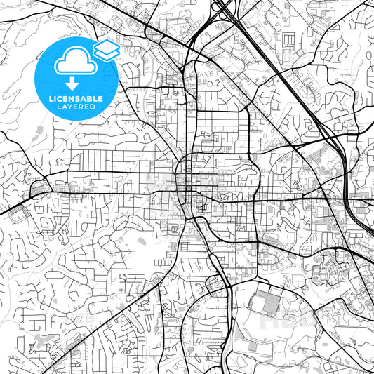 Layered PDF map of Marietta, Georgia, United States