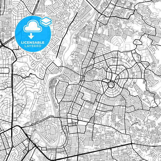 Layered PDF map of Marikina, Philippines