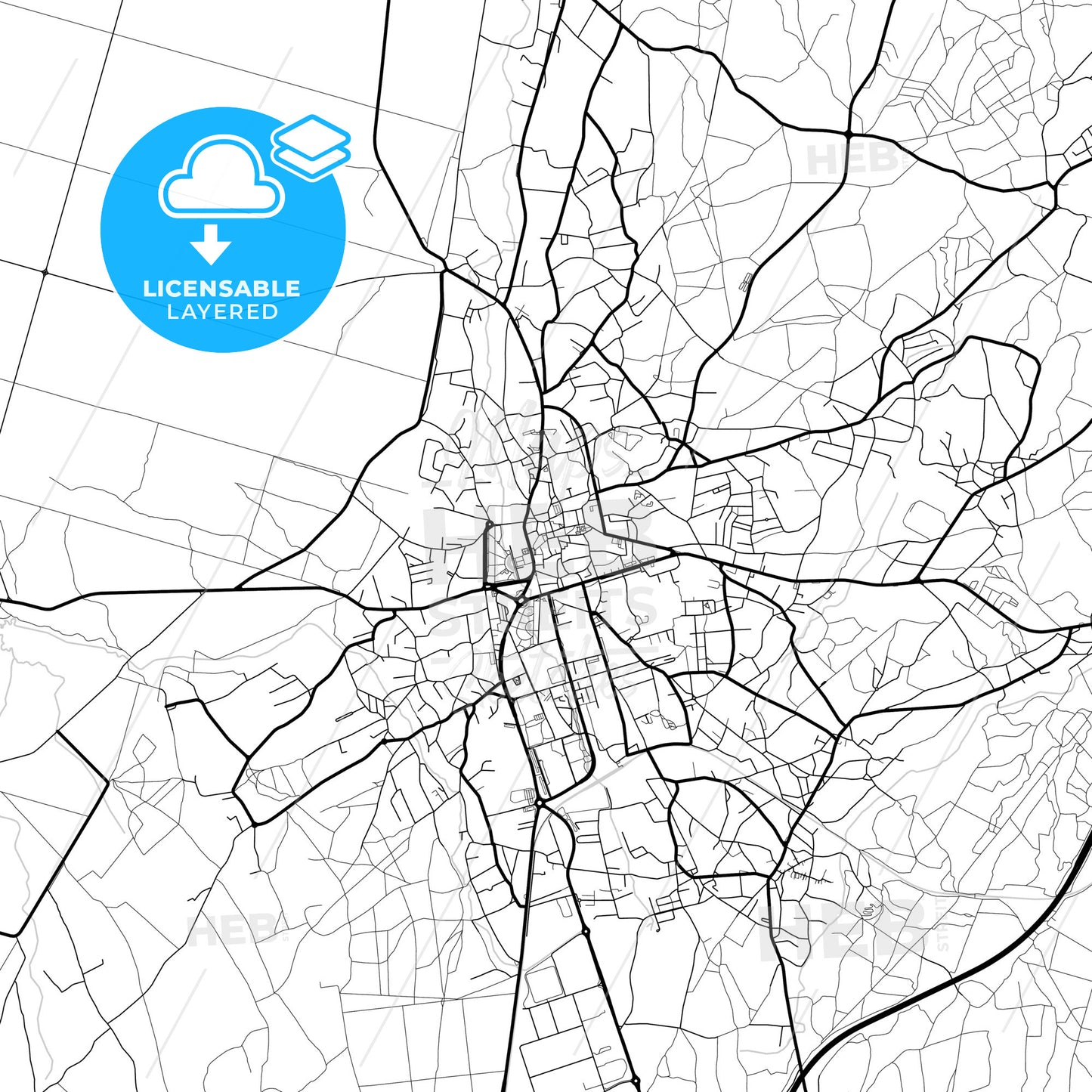 Layered PDF map of Marinha Grande, Leiria, Portugal