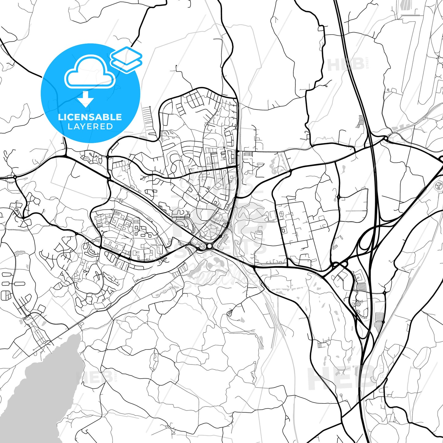 Layered PDF map of Märsta, Sweden