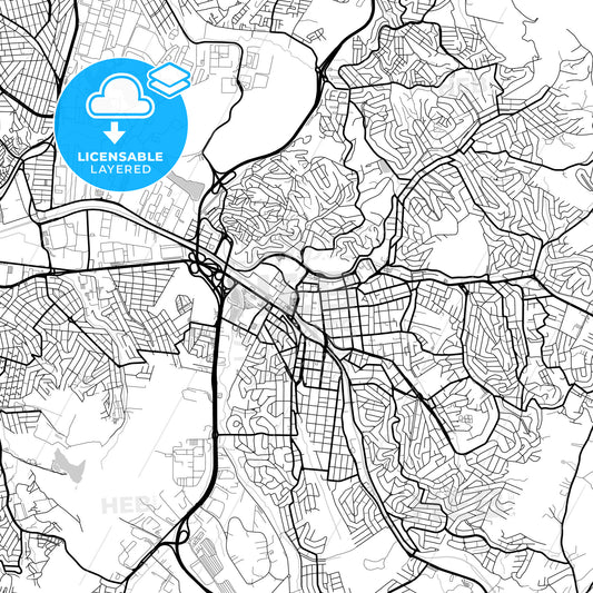 Layered PDF map of Maua, Brazil