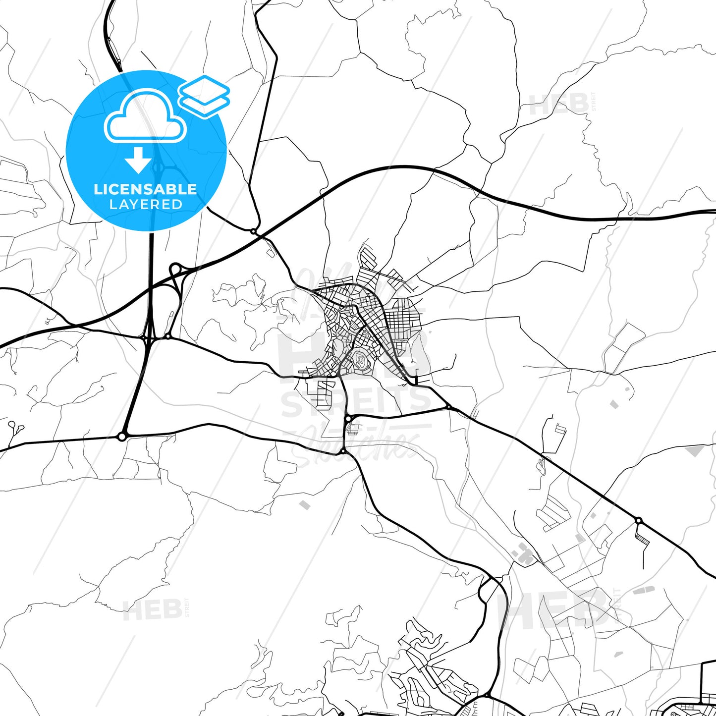 Layered PDF map of Mazarrón, Murcia, Spain