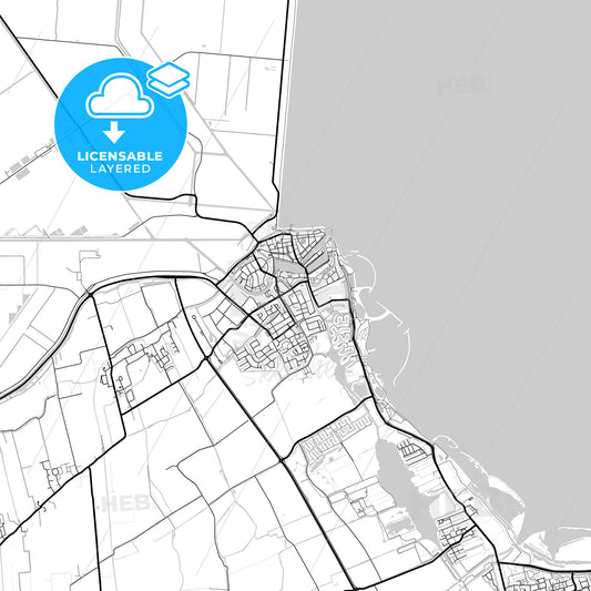 Layered PDF map of Medemblik, North Holland, Netherlands