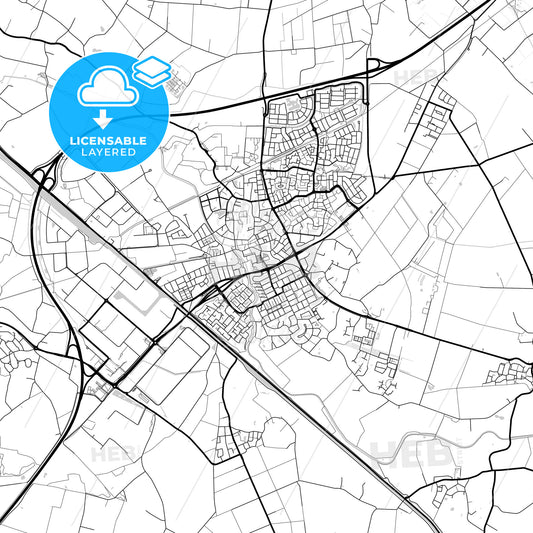 Layered PDF map of Meierijstad, North Brabant, Netherlands