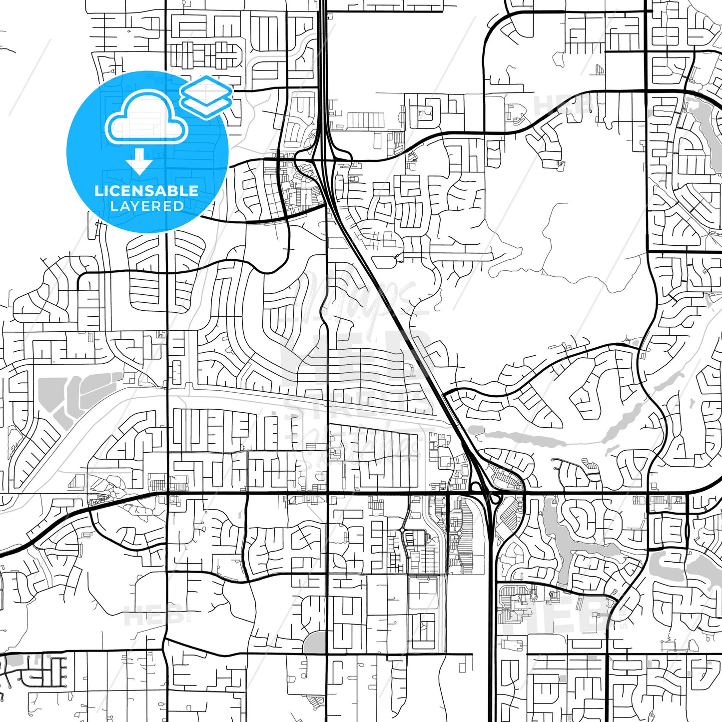 Layered PDF map of Menifee, California, United States