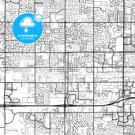 Layered PDF map of Meridian, Idaho, United States