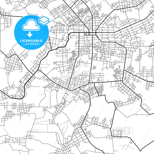 Layered PDF map of Metro, Lampung, Indonesia