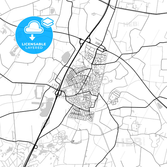 Layered PDF map of Midden-Drenthe, Drenthe, Netherlands
