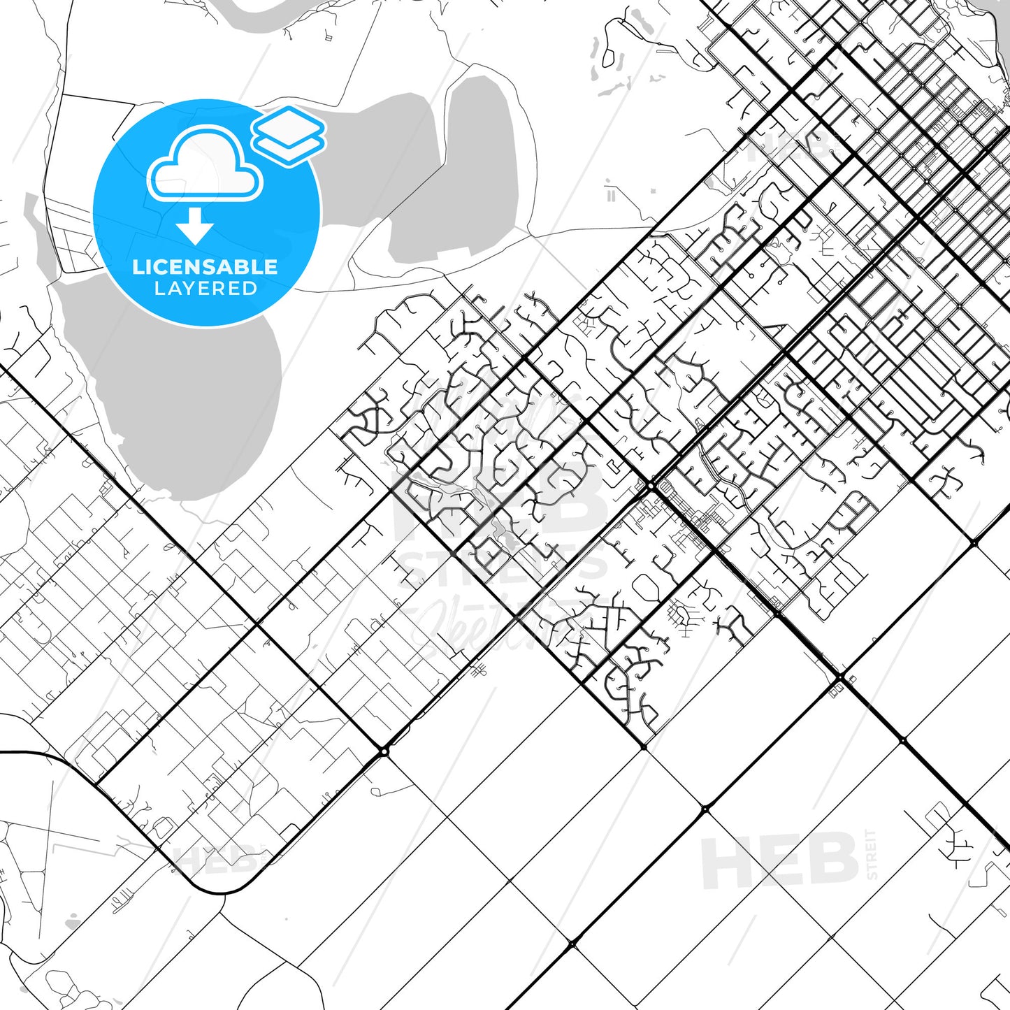 Layered PDF map of Mildura–Wentworth, New South Wales, Australia