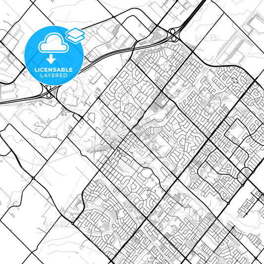 Layered PDF map of Milton, Ontario, Canada