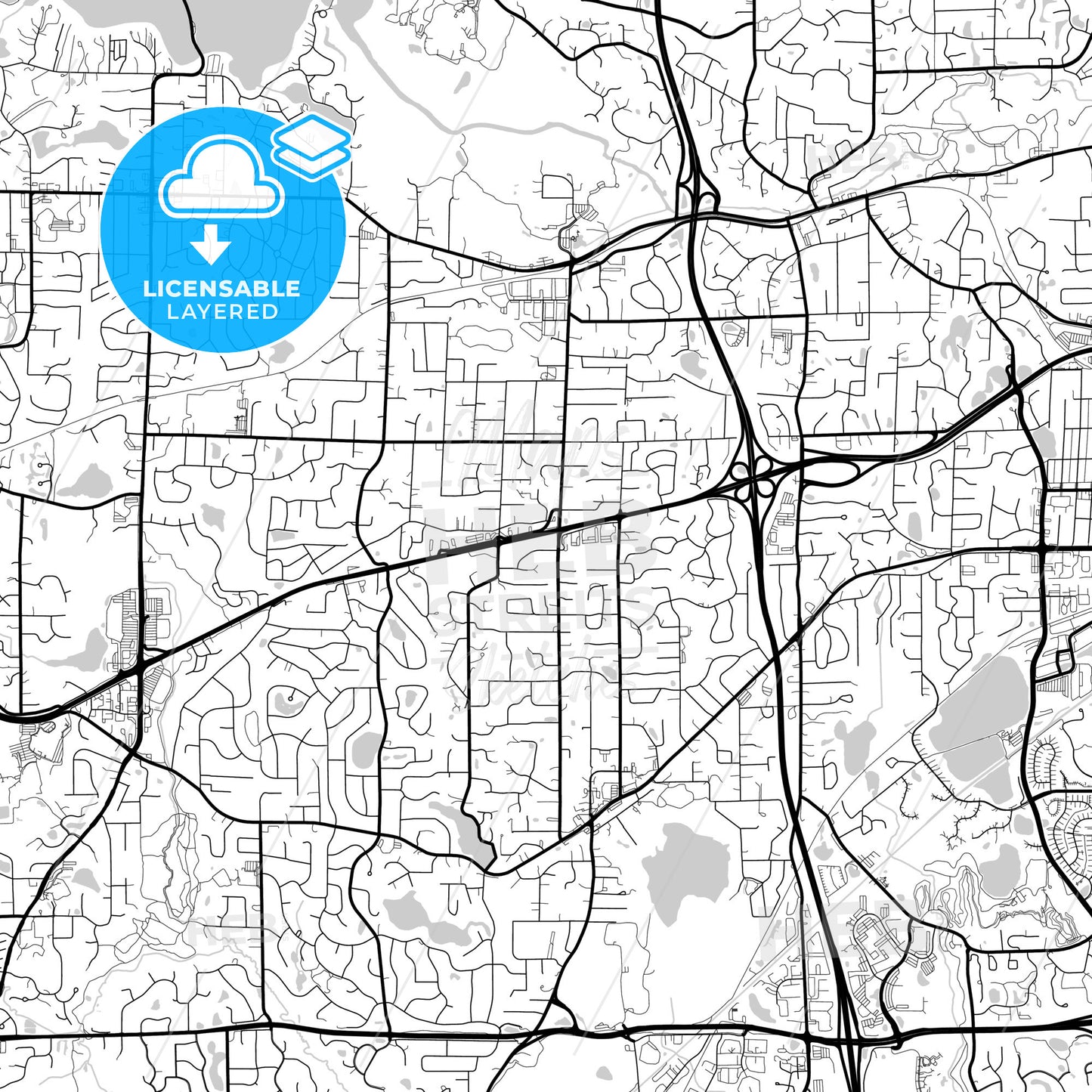 Layered PDF map of Minnetonka, Minnesota, United States