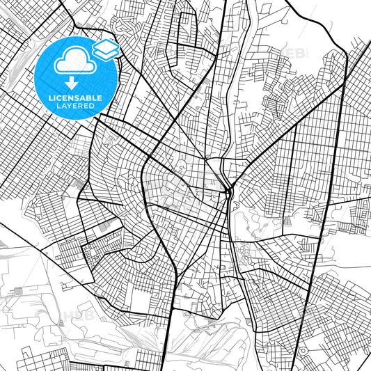 Layered PDF map of Monclova, Coahuila, Mexico