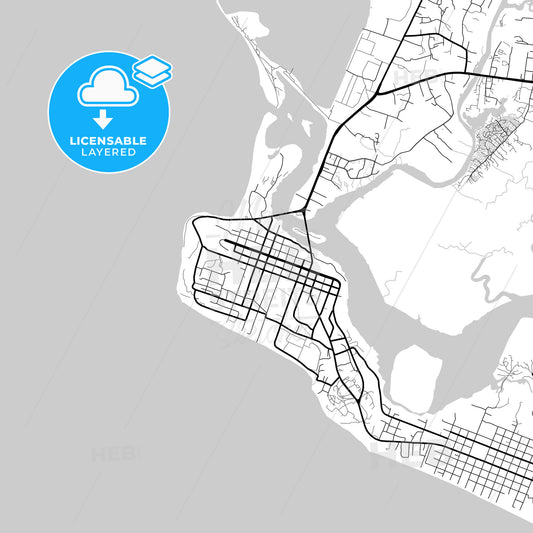 Layered PDF map of Monrovia, Liberia