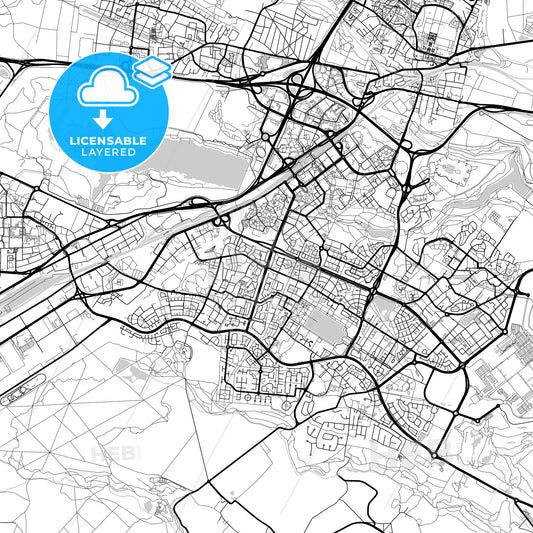 Layered PDF map of Montigny-le-Bretonneux, Yvelines, France