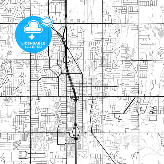 Layered PDF map of Moore, Oklahoma, United States