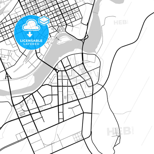 Layered PDF map of Mudanjiang, Heilongjiang, China