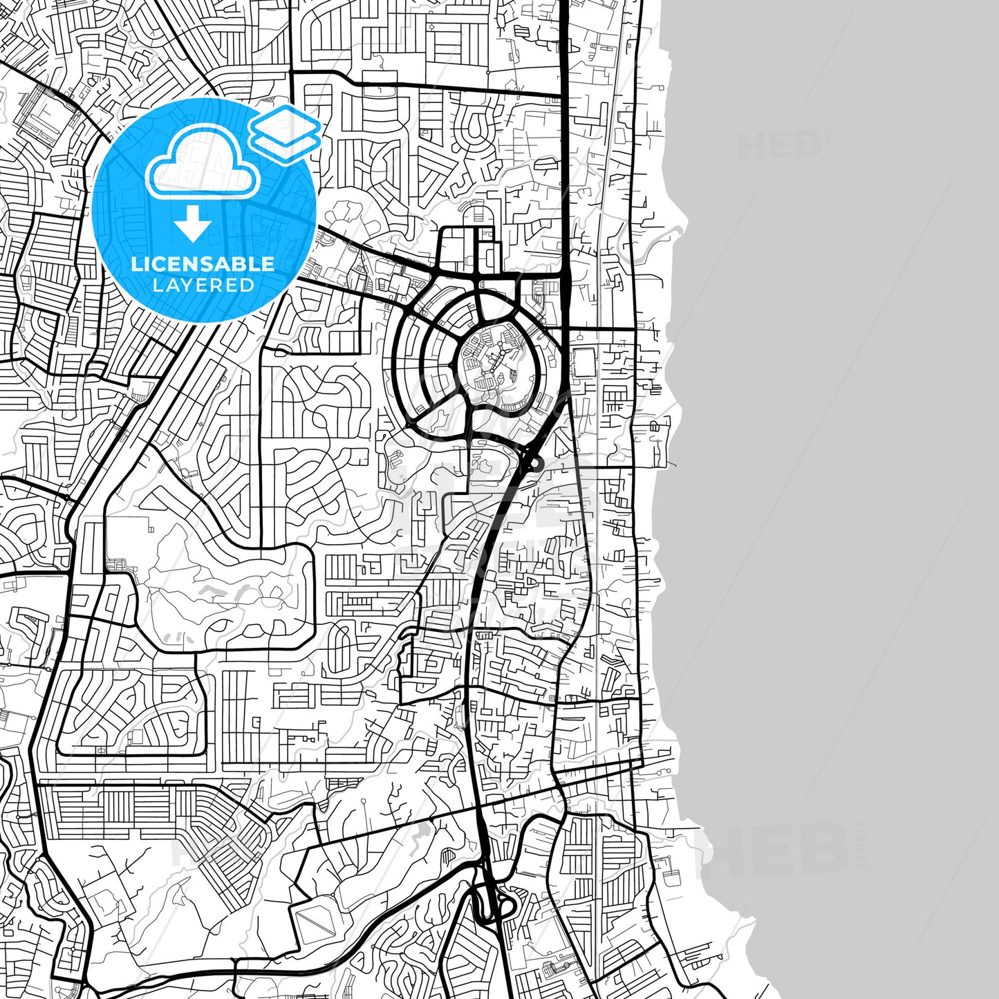 Layered PDF map of Muntinlupa, Philippines