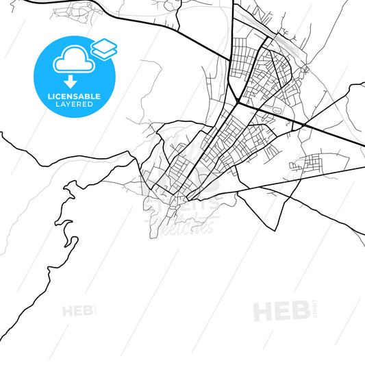 Layered PDF map of Muş, Muş, Turkey