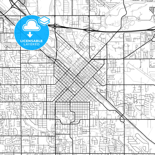 Layered PDF map of Nampa, Idaho, United States