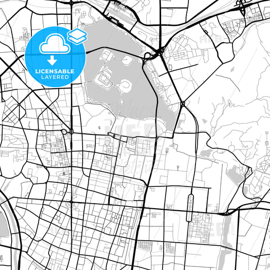 Layered PDF map of Nanjing, Jiangsu, China