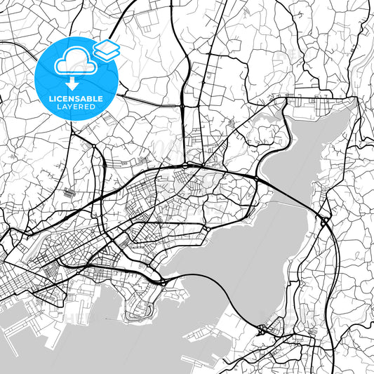 Layered PDF map of Narón, A Coruña, Spain