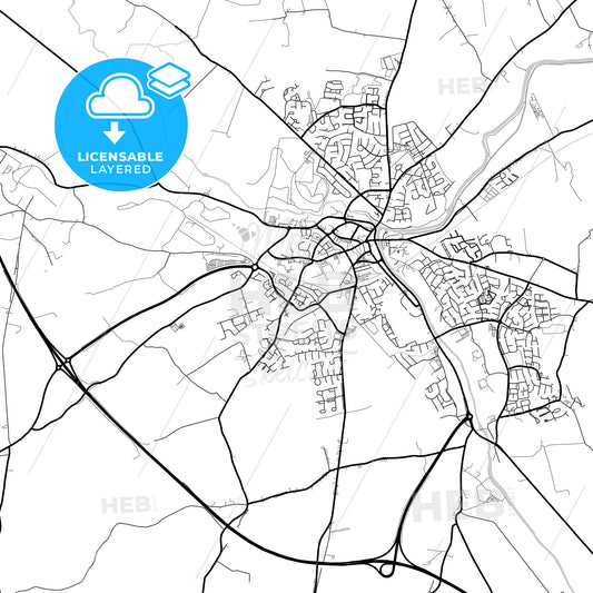 Layered PDF map of Navan, County Meath, Ireland