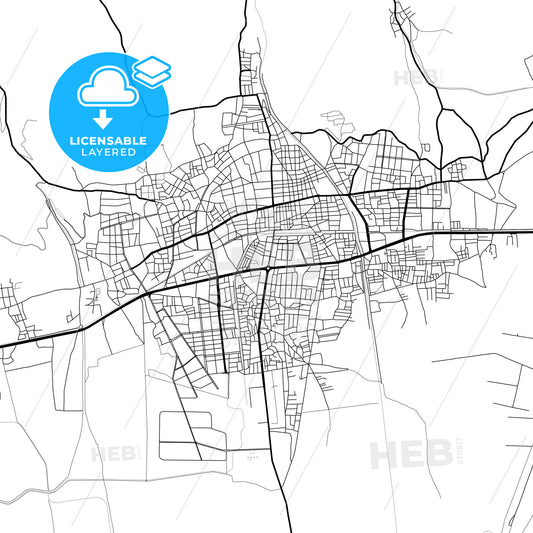 Layered PDF map of Nazilli, Aydın, Turkey