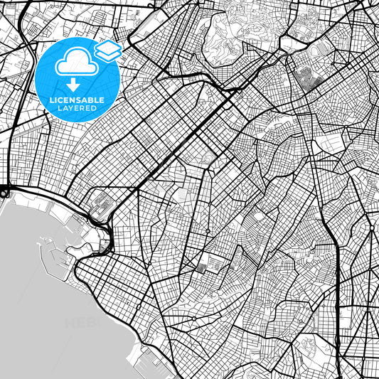 Layered PDF map of Nea Smyrni, Attica, Greece
