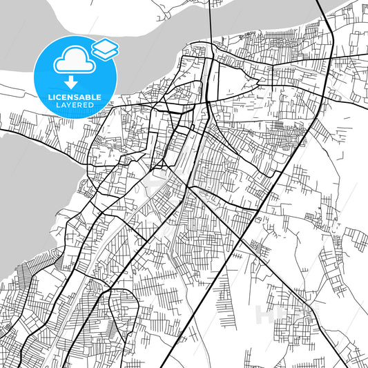 Layered PDF map of Nellore, Andhra Pradesh, India