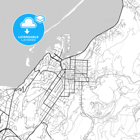 Layered PDF map of Nelson, New Zealand