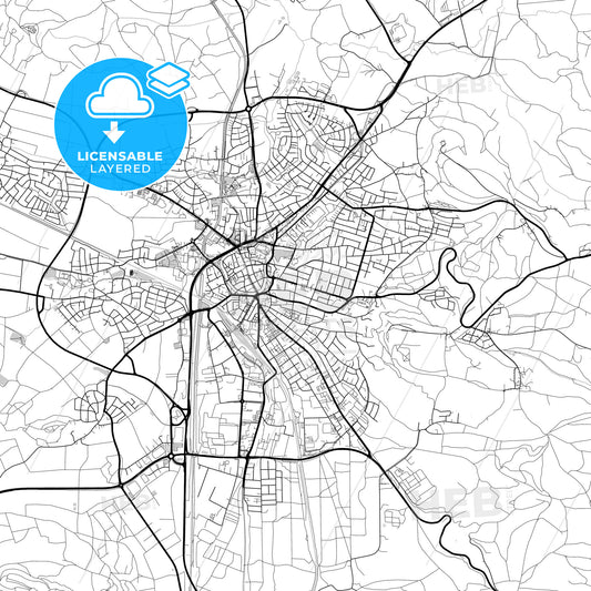 Layered PDF map of Neumarkt in der Oberpfalz, Bavaria, Germany