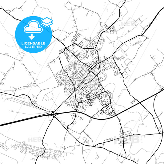 Layered PDF map of Newbridge, County Kildare, Ireland
