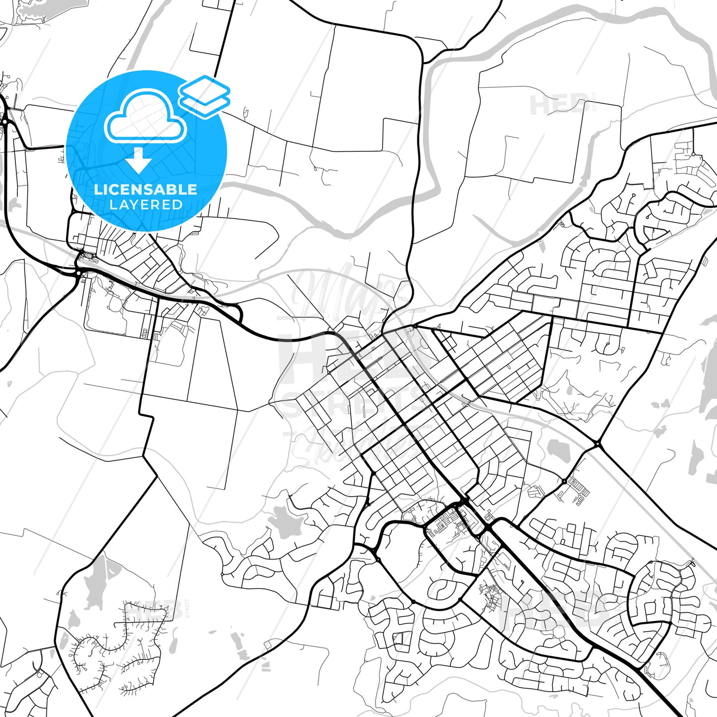 Layered PDF map of Newcastle–Maitland, New South Wales, Australia