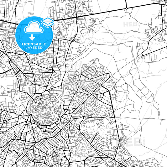 Layered PDF map of Nicosia  , Nicosia, Cyprus