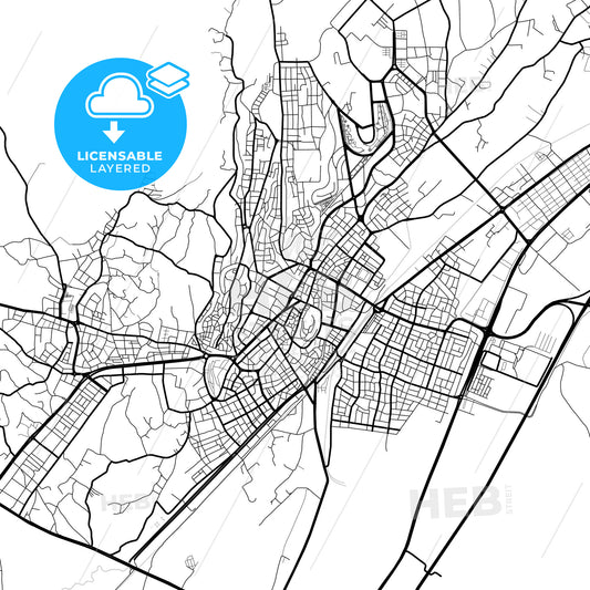 Layered PDF map of Niğde, Niğde, Turkey