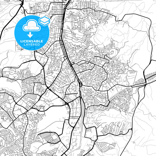 Layered PDF map of Nogales, Sonora, Mexico