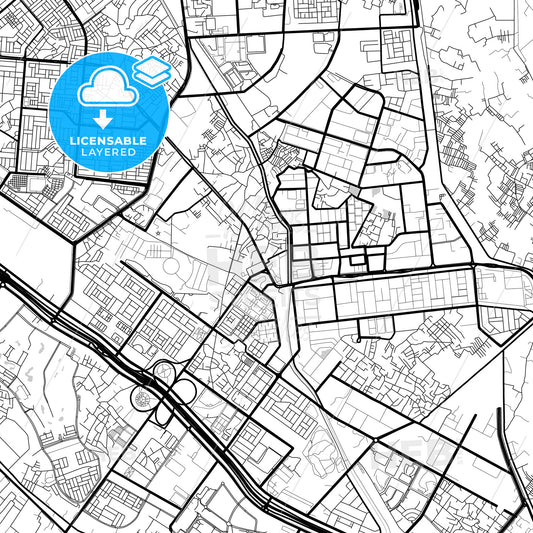 Layered PDF map of Noida, Uttar Pradesh, India