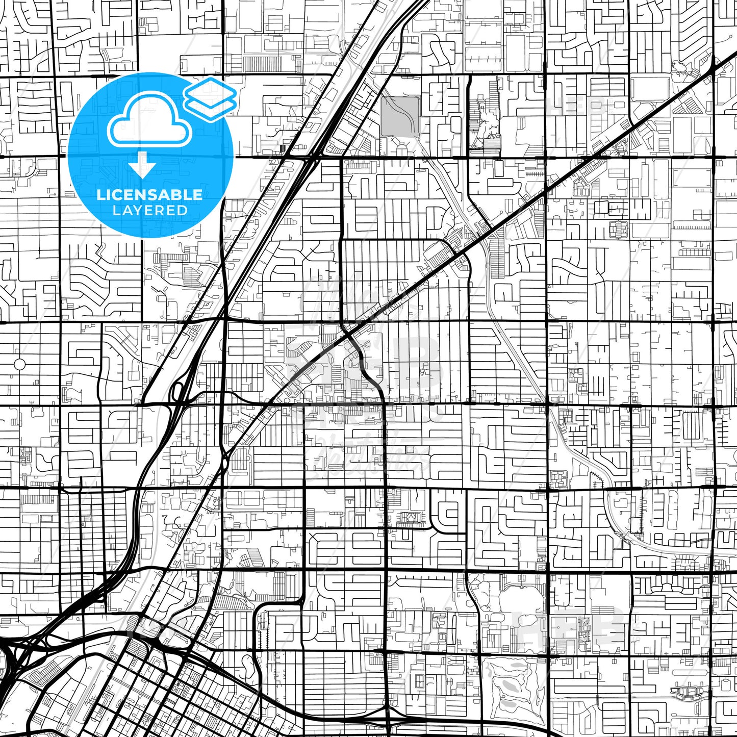 Layered PDF map of North Las Vegas, Nevada, United States