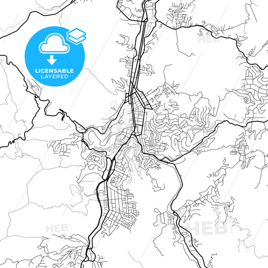 Layered PDF map of Nova Friburgo, Brazil