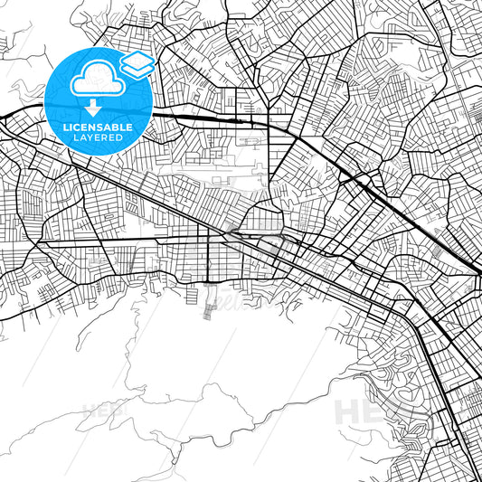 Layered PDF map of Nova Iguacu, Brazil